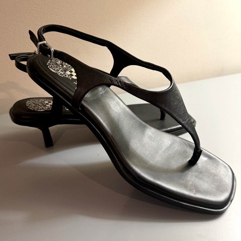 Vince Camuto Black Leather Sandals